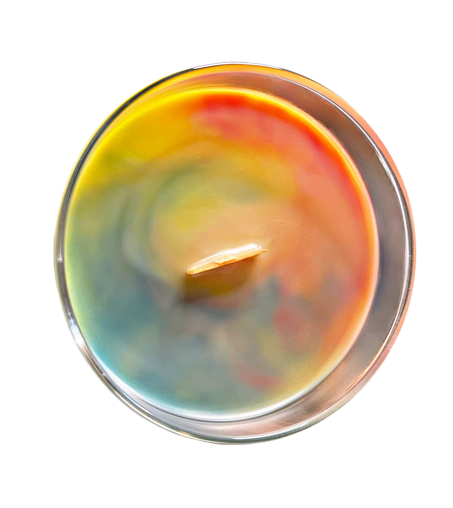 Birthday Cake Marbled Candle Premium Wax Wooden Wick 9 oz Jar