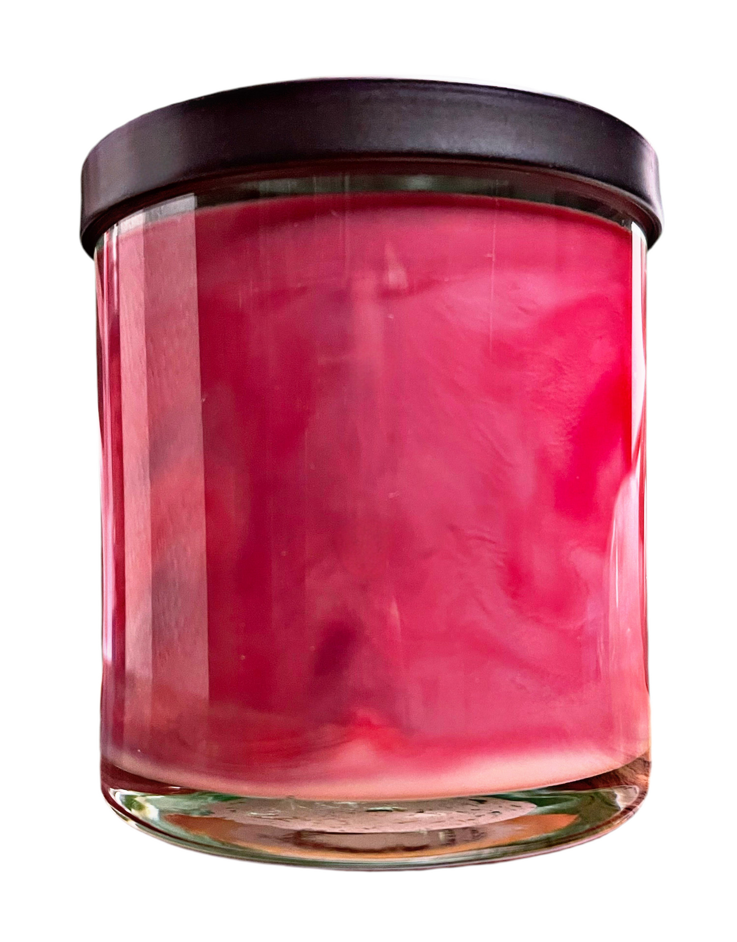 Black Cherry Marbled Candle Premium Wax Wooden Wick 9 oz Jar