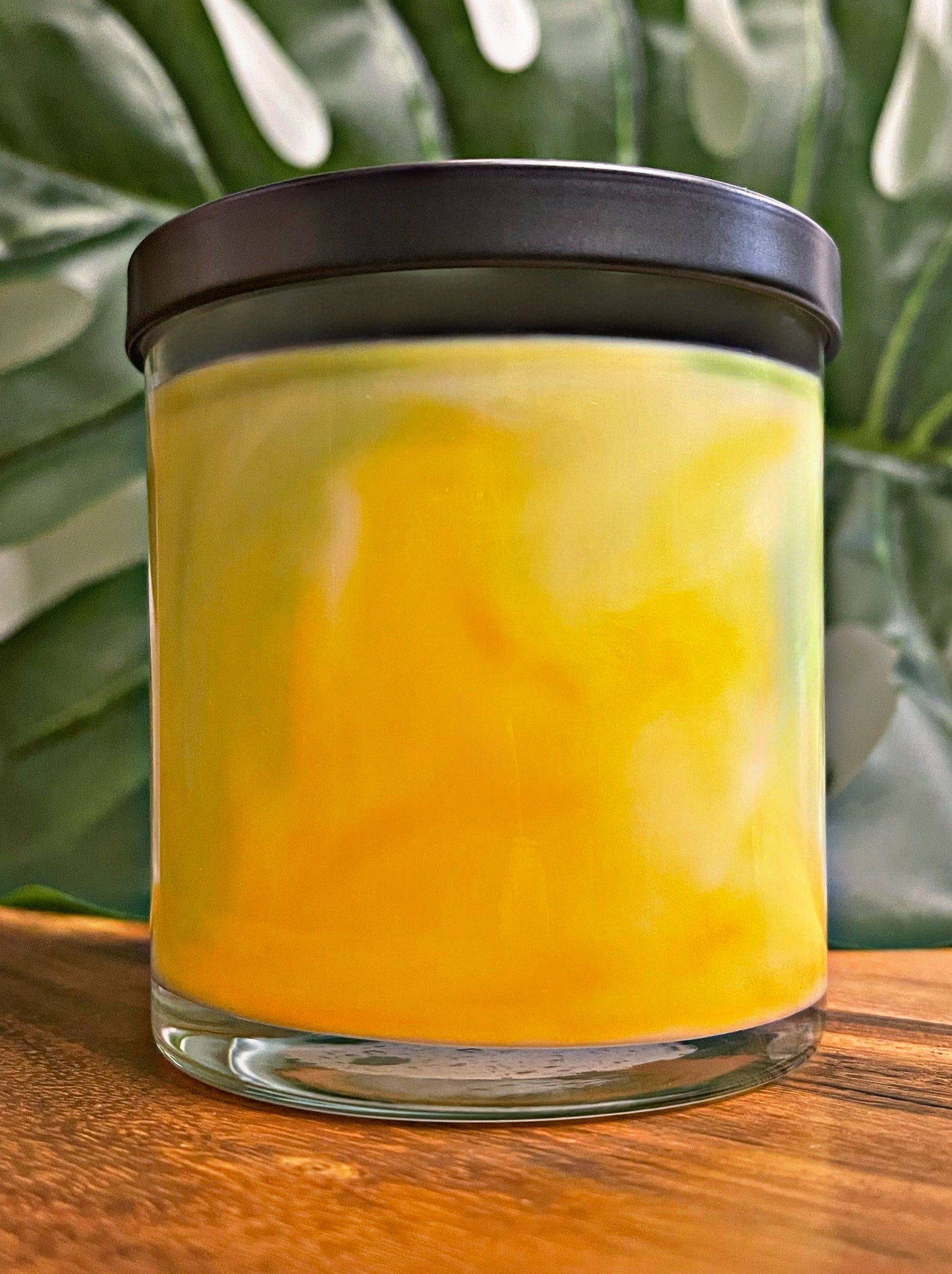 Bartlett Pear Marbled Candle Premium Wax Wooden Wick 9 oz Jar