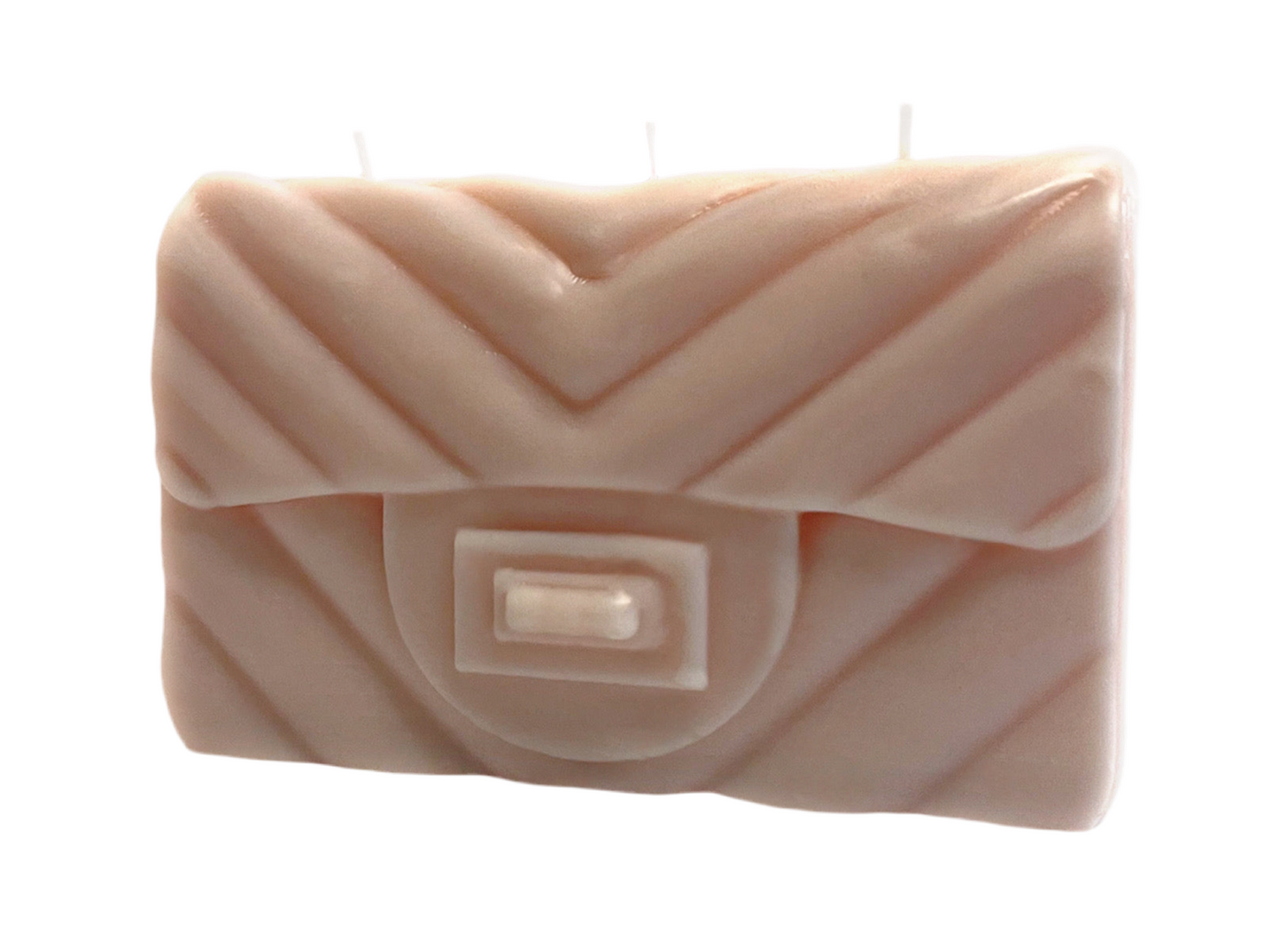 Pink Designer Purse Pillar Candle