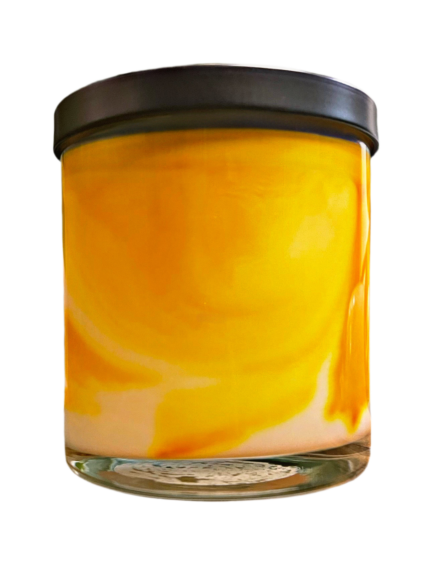 Pina Colada Marbled Candle Premium Wax Wooden Wick 9 oz Jar