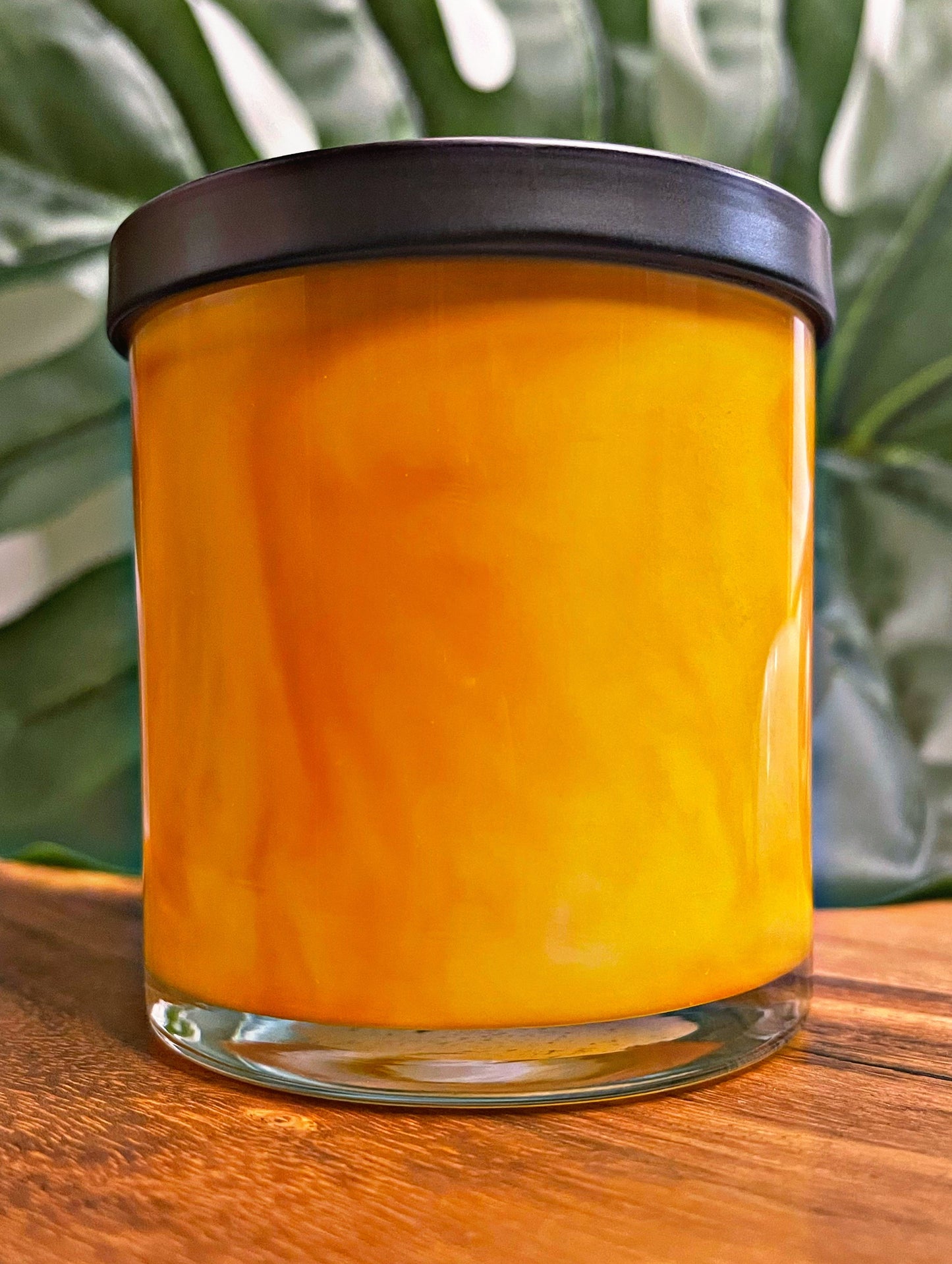 Coconut Marbled Candle Premium Wax Wooden Wick 9 oz Jar